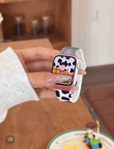 สายสําหรับ smartwatch สาย ซิลิโคน ลาย Toy Iwatch 11 10 9 8 7 6 SE 5 4 3 2 watch SE size 38/40/41/42(s10)mm 42/44/45/46/49 mm