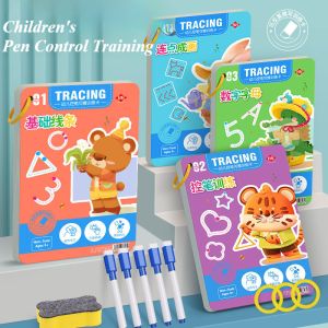 Toddler Pen Control Training Workbook Baby Magical Tracing Practice Copybook Reusable Writing Drawing Educational Picture Books