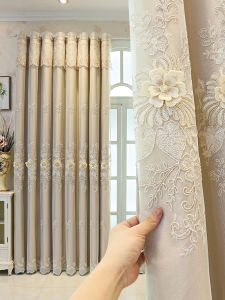 2025 New Simple European Style Curtains Full Light Blocking Heat Insulation Sun Protection Bedroom Living Room High End Atmosphere