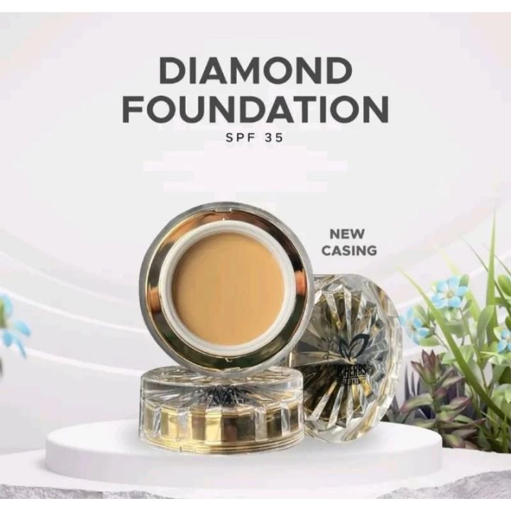 Dherbs New Diamond Foundation By Aliff Syukri Terlajak Laris Lazada