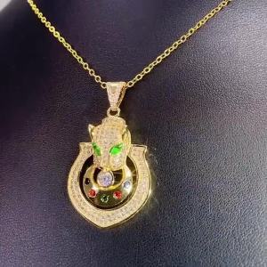 JUYA | Mặt Dây Chuyền Hình Báo Đốm Sư Tử Báo Đốm Mạ Vàng 18K Juya Đính Đá Zircon Vi Mô Thiết Kế Sang Trọng Dành Cho Làm Đồ Trang Sức Tự Chế Giáng Sinh