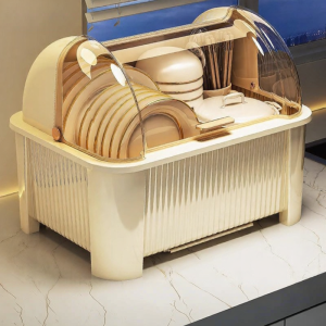 Dust-Proof and Drip Dry Kitchen Utensil Storage Box