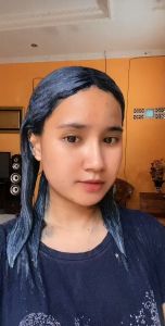 (FREE bleach set) Direct Blue Hair Color Kit (10minutes )100ml+Free Bleach&Peroxide(100ml) beru hair blue dye rambut ungu hair dye permanent dye Muslim friendly levender hair