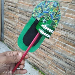 Mainan tradisional etek etek kayu aneka motif mainan jadul anak