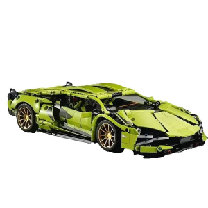 1690 Pieces of High-Quality Green Supercar Building Blocks Set Perfect for Birthday Gifts Using a Fashionable Sports Car Model