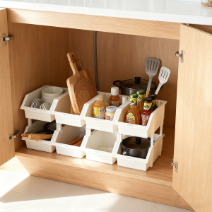 Multi-Functional Kitchen Countertop Storage Box Cabinet under Sink Multi-Layer Rack Spice Miscellaneous Goods Organizer Basket