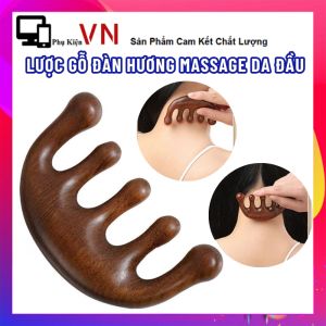 Lược Gỗ Đàn Hương Massage Đầu Cổ Vai Gáy Dưỡng Sinh Giảm Đau Đầu Thư Giãn Xả Stress Dùng Được Cho Nam & Nữ