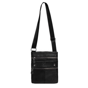 HUMERPAUL Genuine Leather Mens Crossbody Bags Large Capacity Shoulder Sling Bag Multifunction Short Travel Messenger Pack