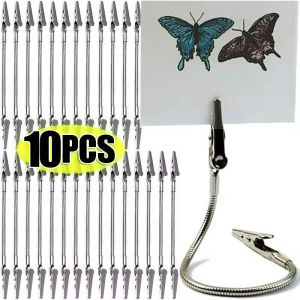 10Pcs Multifunction Alligator Clips Double Heads Flexible Hose DIY Memo Card Photo Picture Note Holder Office Accessories