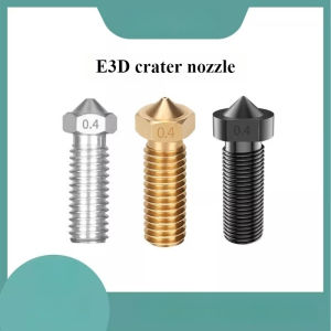 0.2/0.3/0.4/0.5/0.6/0.8/1.0/1.2mm 3D Printer Hotend Volcano Nozzle E3D M6Thread for 1.75/3mm Filament Printer Nozzle Upgrade Kit