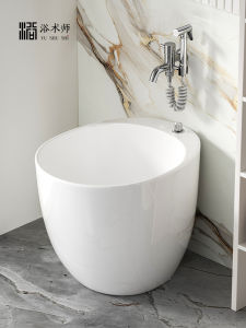 Ceramic Broom Sink Bathroom Balcony Floor Mounted Mop Basin Toilet Cleaning Tool Home Improvement Essential Pure Color Design