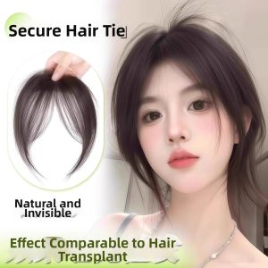 YouPin |Natural Bangs Topper Piece for Forehead Covering Volume Increasing Hair Hiding White Hair