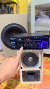 (Original) Amplifier Bluetooth 2000W Murah Bluetooth 5.0 DAC Amplifier Home Theater 2000w Echo 2 Mic Slot Sound System AV 660BT