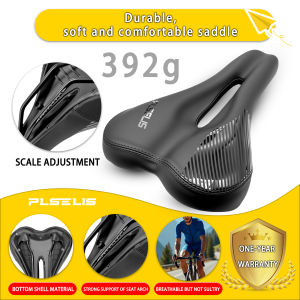 Plselis Thick Soft Bicycle Saddle Mountain Bike Seat Cushion Waterproof Durable Road Bike Saddle Weighing 392g