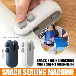 USB Charging 2 in 1 Vacuum Sealer With Cutte Sealing Machine Package Sealer Food Bag Closure Portable Sealer