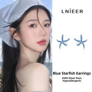 Lnieer | Pure 999 Silver Healing Small Unique Stud Earrings