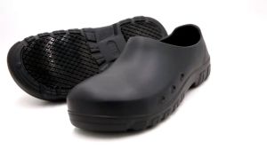 VINCENT Steel Toe Kitchen Chef Shoes for Men Oil-proof &Slip Resistant Shoes for Chef Slip on Formal steel head Safety Work Shoes Restaurant Flat Sandals