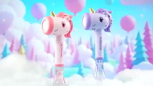 Máy Tạo Bong Bóng Hình Kỳ Lân Có Đèn LED Đồ Chơi Ngoài Trời Tự Động Dành Cho Trẻ Em Từ 3 Tuổi Trở Lên Kèm Dung Dịch Tạo Bong Bóng