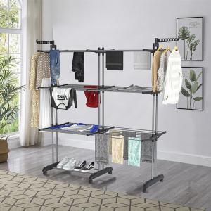 Extendable Foldable Multi-layer Clothes Drying Rack