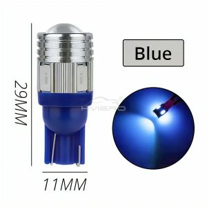 2/10pcs Car Parking Tail Light T10 5630 Backup Turn Signal Lamp Led Reverse Side Marker Bulb W5W 6SMD Multiple Colors Auto Brake