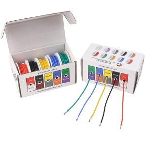 Super Soft Copper Wire Box (5 Colors Mix Kit) Heat Resistant Flexible Silicone 16-30AWG Electrical Tinned Copper Cable