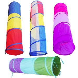 Portable Childrens Tent Crawling Tunnel Play House Rainbow Tent Kids Little House Tipi Tent Indoor Toy Tube Baby Crawling Games