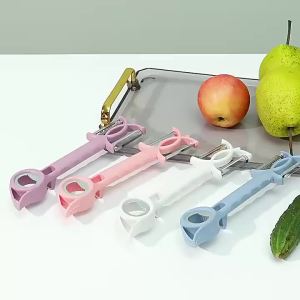 【SG ready stock】7-in-1 Multifunctional Paring  Kitchen Tool Bottle Opener Double-Headed Peeler Vegetable and Fruit Peeling and Scraping Wire