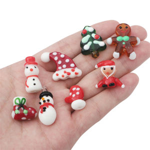 1PC Fancy Handmade Christmas Decoration Xmas Tree Snowman Santa Claus Beads Charms for DIY Jewelry Craft Making Gift  Bracelet Earring Accessories