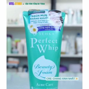 Sữa Rửa Mặt Senka Tạo Bọt Chiết Xuất Tơ Tằm Trắng 120g OTEL- STARX OS-CFF120 Perfect Whip Facial Foam Wash Làm Sạch Chuẩn Auth