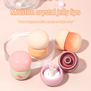 Ta💋.Crystal Jelly Lip Gloss Tahan Air Tahan Keringat Tidak Pudar Anti Lengket 4 Warna Lipstik Cair Berair Ringan COD
