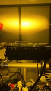 รถจักรยานยนต์ห้าตาไฟหน้า LED ภายนอกปูเหล็กปืนเล็กเลนส์แสงซุปเปอร์ที่แข็งแกร่ง