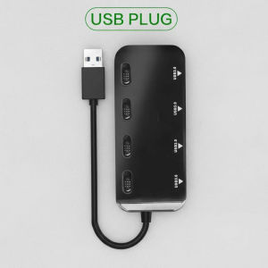 4 Port USB 3 0 Hub Ultra Slim High Speed Data Extender Adapter with Individual Power Switches for Laptop PC Computer