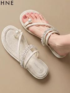 Daphne | Toe-Post Pearl Slipper Summer Sandal