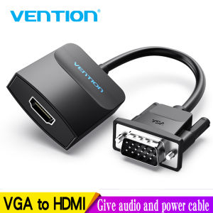 Vention | Vention VGA to HDMI adapter With Audio Support 1080P For PC Laptop to HDTV Projector Video Audio Converter vga hdmi converter