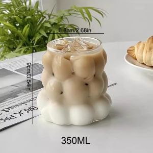 Transparent Glass Cup Creative Ins Exquisite Heat-resistant Tumbler Tea Juice Milk Coffee Mug Home Office Cocktail Beer Glasses