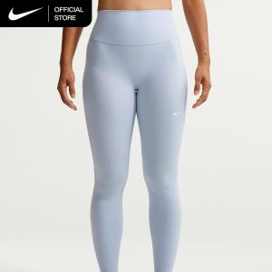 Nike One Seamless Front Womens High-Waisted Full-Length Leggings - Hydrogen Blue [HJ9196-407]