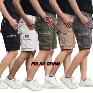 Celana Cargo Pendek Twill Carbon Nonstretch 27-38 oleh POLHO DENIM