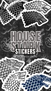 GAME OF THRONES WATERPROOF STICKERS | House Stark Sigil House of the Dragon | Tumbler & Car Sticker