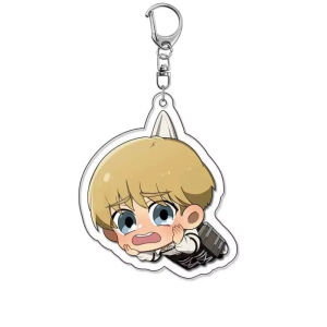 Bandai | Móc Khóa Acrylic Attack On Titan Eren Yeager Phụ Kiện Anime Hoạt Hình Dễ Thương Phiên Bản Q Móc Treo Balo Dành Cho Fan.