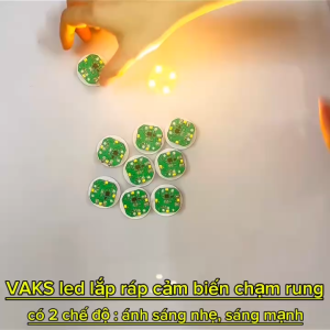 1 Cái Đèn led VÀNG lắp ráp kích hoạt bằng Rung Chạm dùng pin sạc__có thể làm mô hìnhđồ thủ côngđồ chơi..