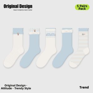 Cute Rabbit Design Spring/Summer Breathable Mid-Calf Socks