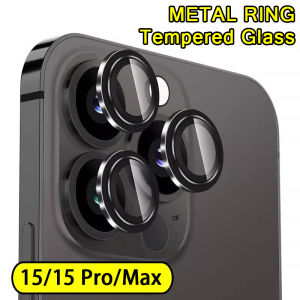 แหวนโลหะ การป้องกันเลนส์ for iPhone 15 Pro Max 11 12 13 pro 14 16 Plus 12 Mini กระจกนิรภัยแบบเต็มจอ
