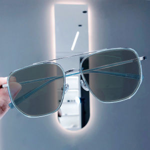 Anti-Blue Light Glasses Myopia Starry Sky Gradient Blue Handsome Photosensitive Color Changing Radiation Mens Trendy Plain Glasses Womens Eye Protection Fashion