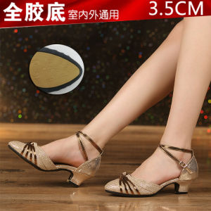New Dance Shoes Womens Latin Dance Shoes Square Dance Shoes Womens Square Dance Shoes Friendship Mid Heel Soft Bottom Summer