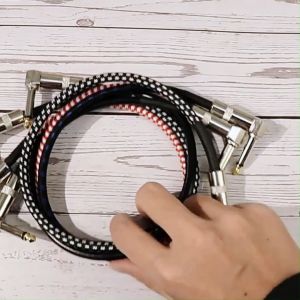 30cm & 15cm Guitar Effects Pedal Instrument Cable Cord Right Angle Guitar Accessories