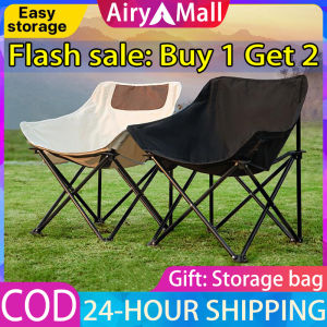 【Bearing 150KG】Outdoor Folding Chair Portable Camping Chair Foldable Chair Moon Chair For Camping Fishing chair Beach chair Outdoor Furniture Picnic Chair