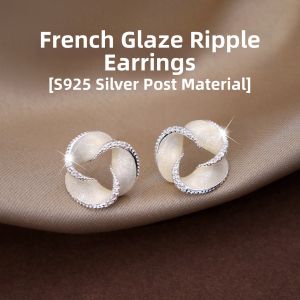 YICAN | Elegant Zircon Twisted Earrings S925