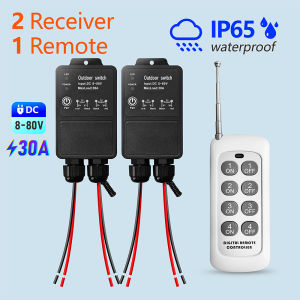 Wenqia 433Mhz điều khiển từ xa không dây ánh sáng/bơm chuyển DC 12V 24V 36V 48V 72V 30A công suất cao không thấm nước tiếp sức 500 mét phạm vi kiểm soát