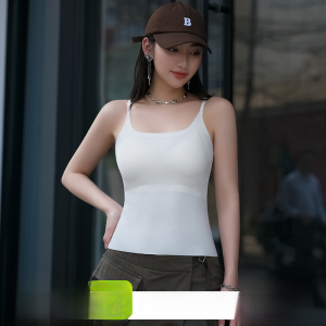 Miiow | Ice Silk Seamless Fixed Cup Bra Thin Womens Underwear With Chest Pad Slimming Waist Control Sweet Style For All Seasons