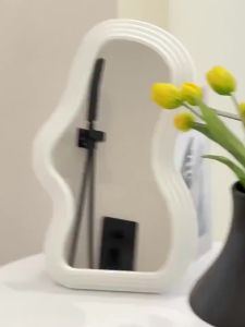 【1-3 days delivery】Dressing Mirror Simple Wall-Mounted Bathroom Mirror Cloud Shaped Cosmetic Mirror Wall-Mounted Decoration Desktop Makeup Mirror